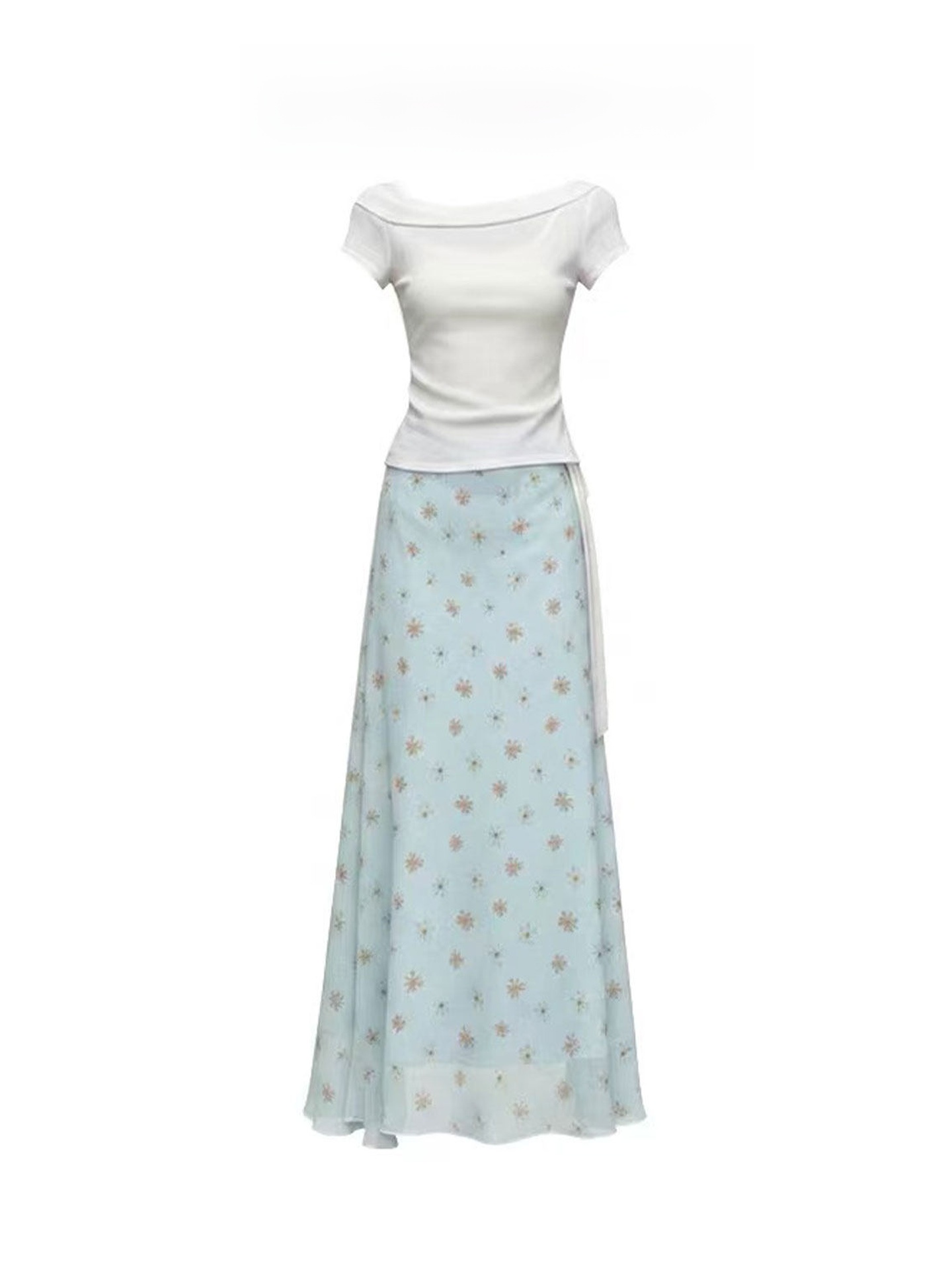 Korean Style A Line Shirt Dress - Gaun Korea Desain A-Line Model Ekor