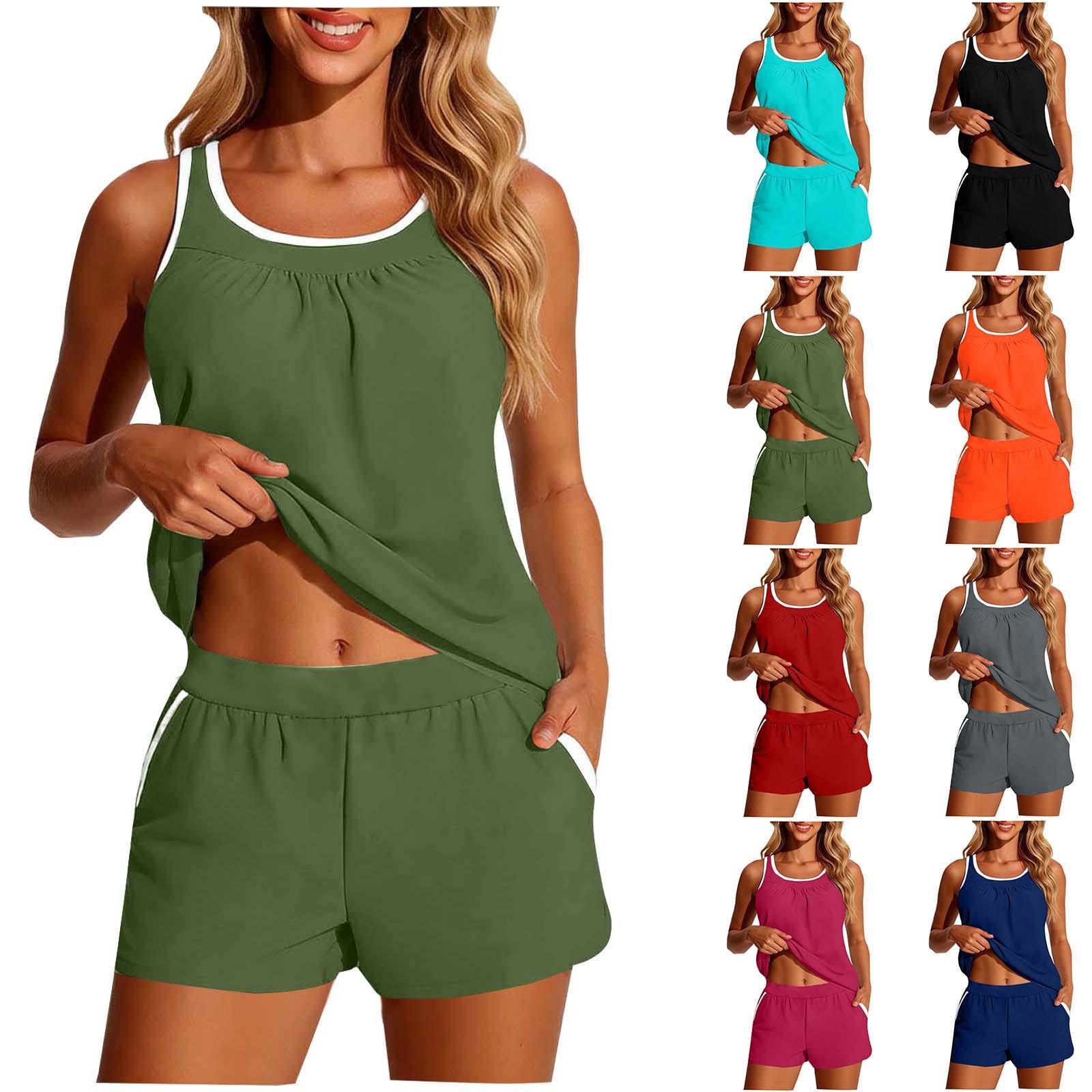 Swimwear - Pakaian Renang Wanita 2 Potong Tanpa