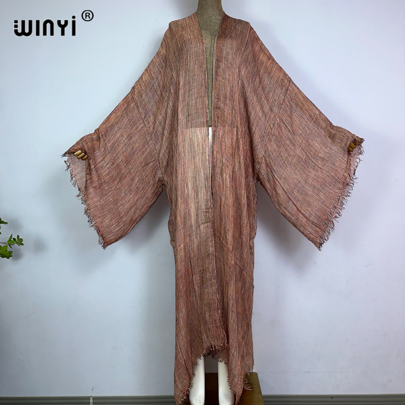 Boho Summer Beach Maxi Dress - WINYI Gaun Cardigan Wanita Berkualitas Tinggi,