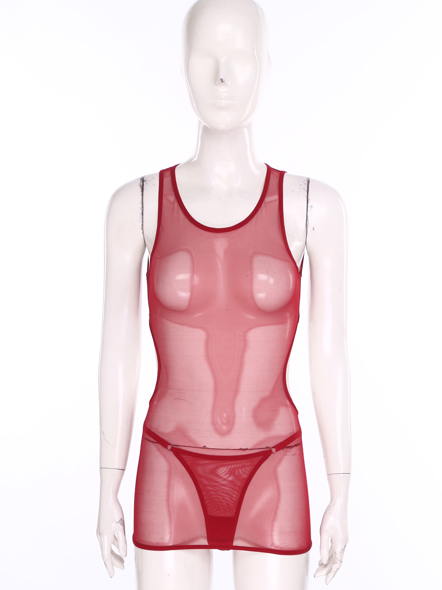 Gaun Mini Wanita Seksi Bahan M - Sexy Mesh Sheer Bodycon Dress ulasan dan harga
