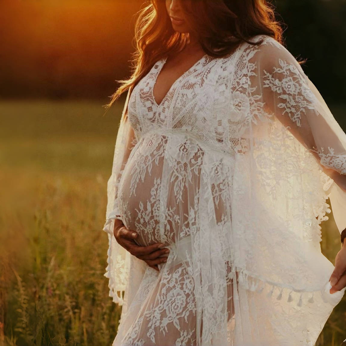 Gaun Panjang Renda Boho untuk  - Boho Summer Beach Maxi Dress ulasan dan harga
