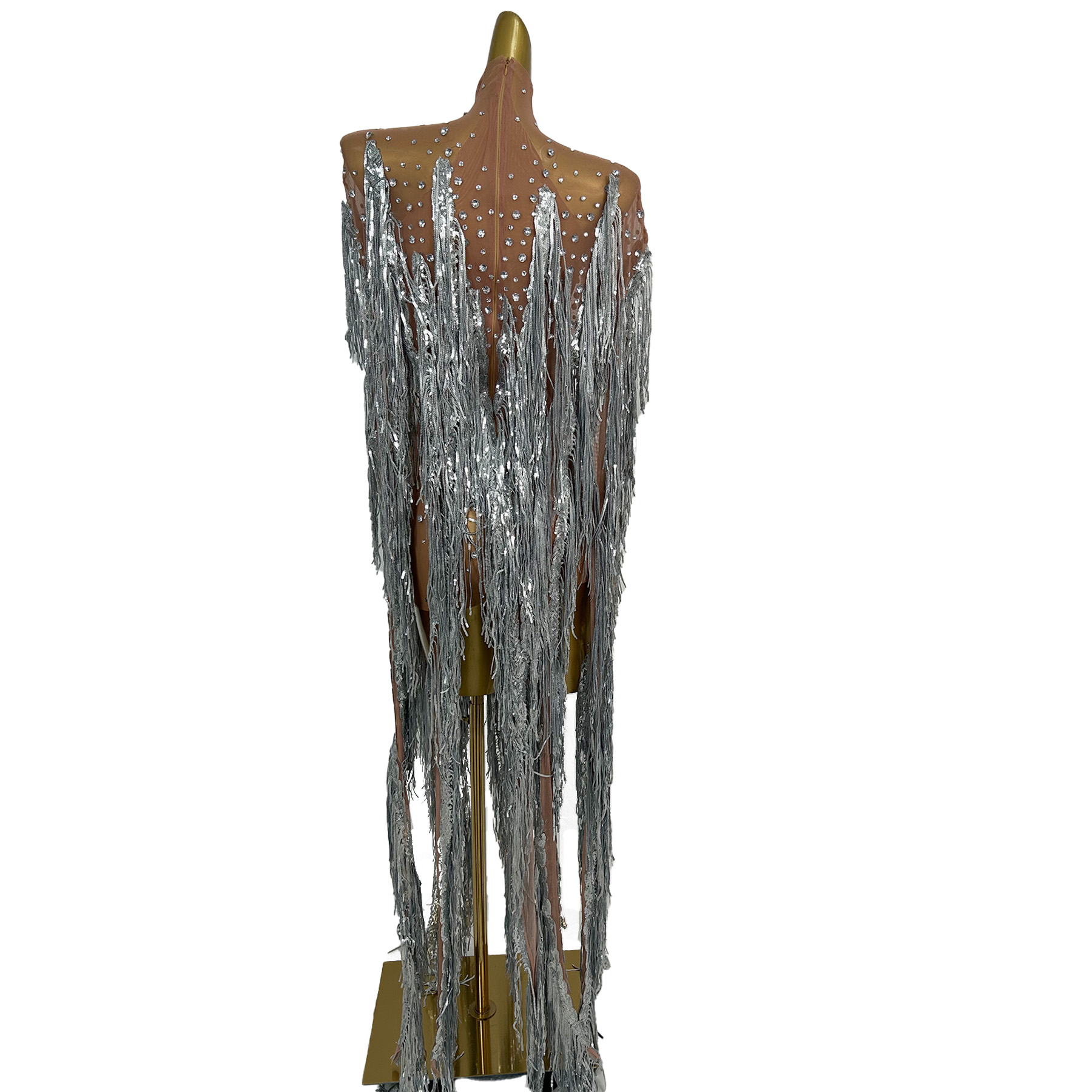 yusanBar Gaun Jaring Transpara - Sparkly Rhinestone Club Party Dress ulasan dan harga