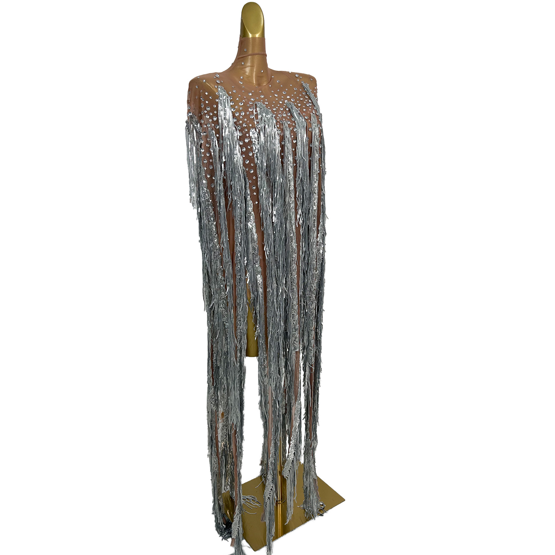 yusanBar Gaun Jaring Transpara - Sparkly Rhinestone Club Party Dress ulasan dan harga
