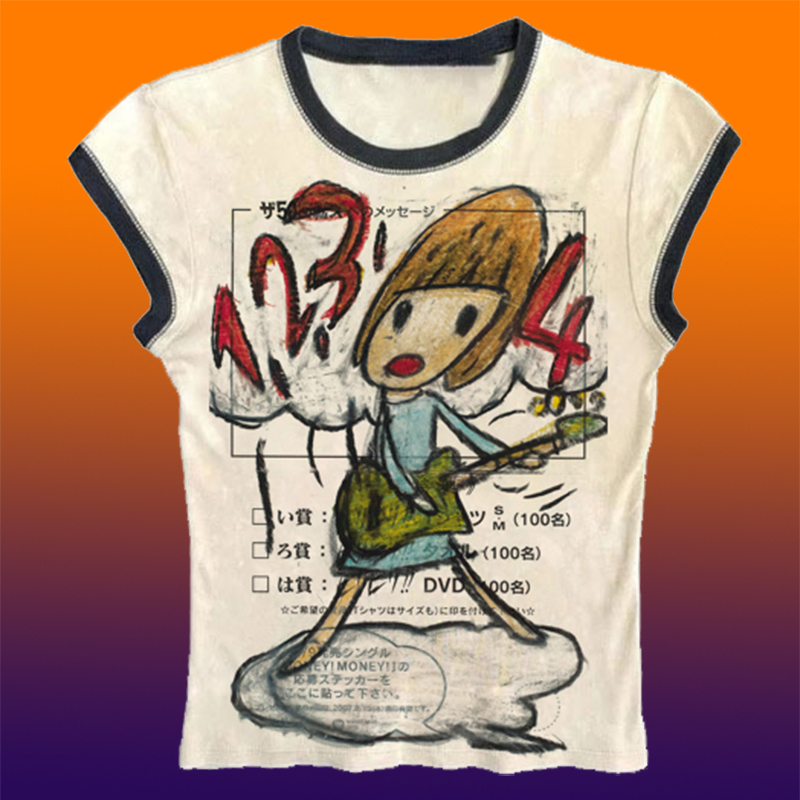 Y2K kaus bayi jalanan, atasan  - Y2K Graphic Baby Tee Crop ulasan dan harga