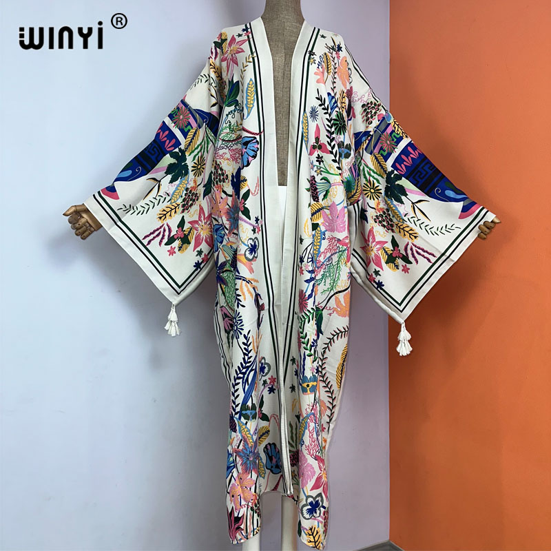 WINYI kimono baru pantai boho  - Boho Summer Beach Maxi Dress ulasan dan harga