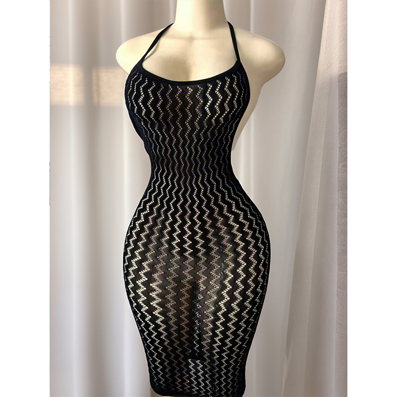 Gaun Pantai Jaring Wanita, Mod - Sexy Mesh Sheer Bodycon Dress ulasan dan harga