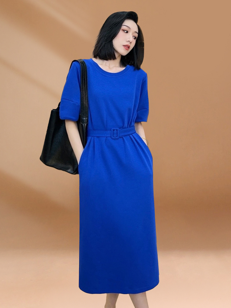 Gaun T-Shirt Panjang Kasual Mu - Korean Style A Line Shirt Dress ulasan dan harga