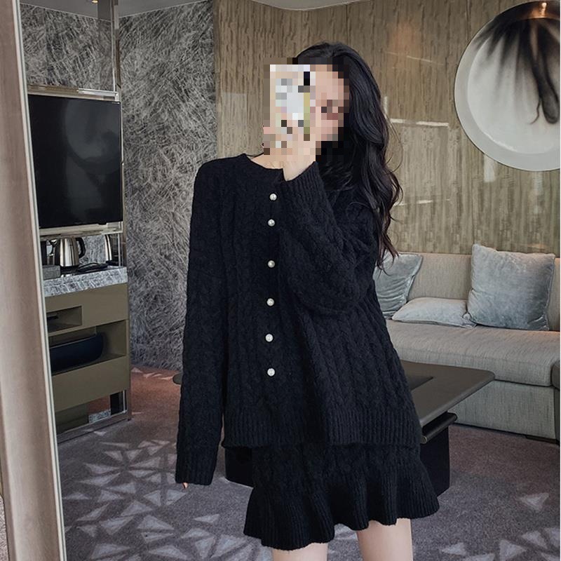 Set Rajutan Tebal Gaya Musim D - Skirts ulasan dan harga