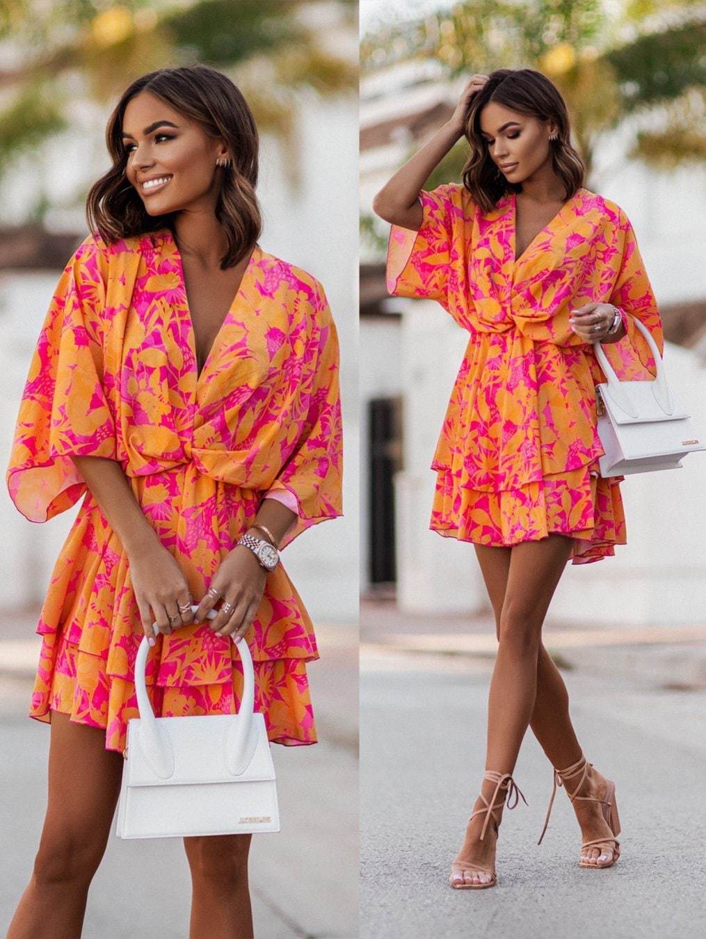 Gaun Mini wanita musim panas b - French Vintage Floral Midi Dress ulasan dan harga