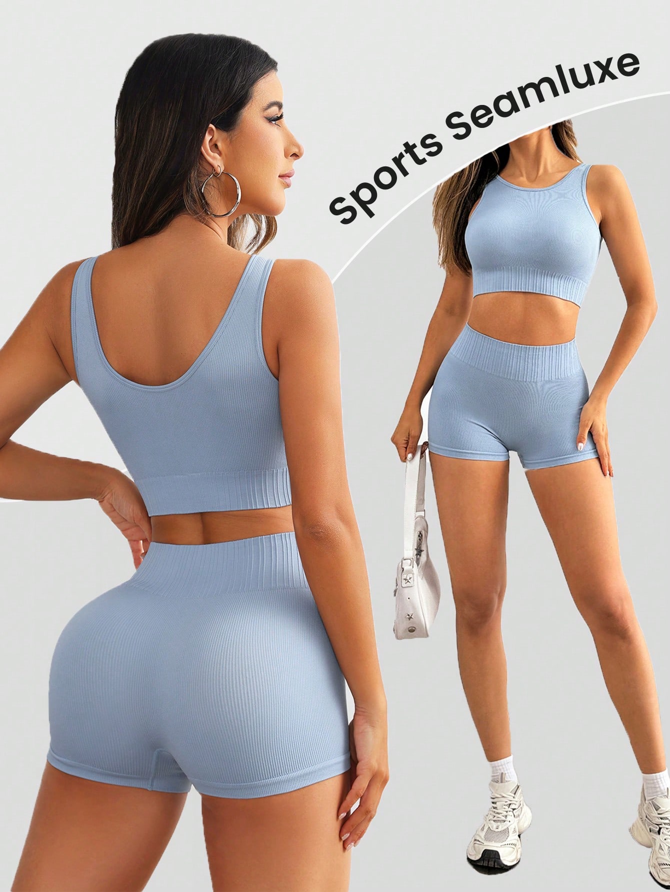 Set Yoga Wanita Tanpa Jahitan  - Seamless Ribbed Workout Tank Top ulasan dan harga